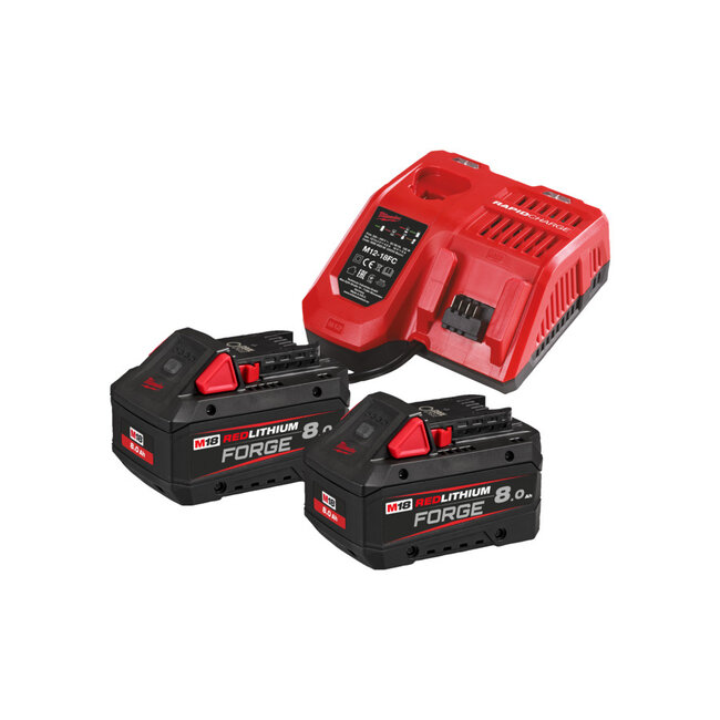 Milwaukee M18FORGENRG-802 KIT 2x 8,0Ah Li-Ion FORGE ACCU