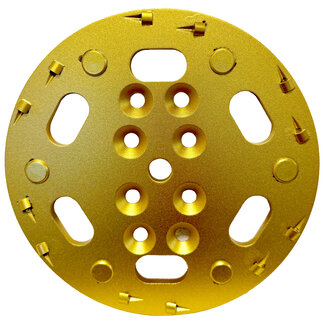 Pristis Schuurschijf 250mm 12 x PKD segm. - 6 x TCT dop Goud Pristis Schuurschijf 250mm 12 x PKD segm. - 6 x TCT dop Goud