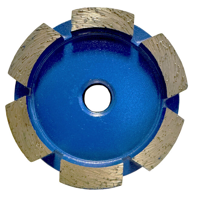 070/M14 Pristis komschijf 1 rij segm. Medium Blauw