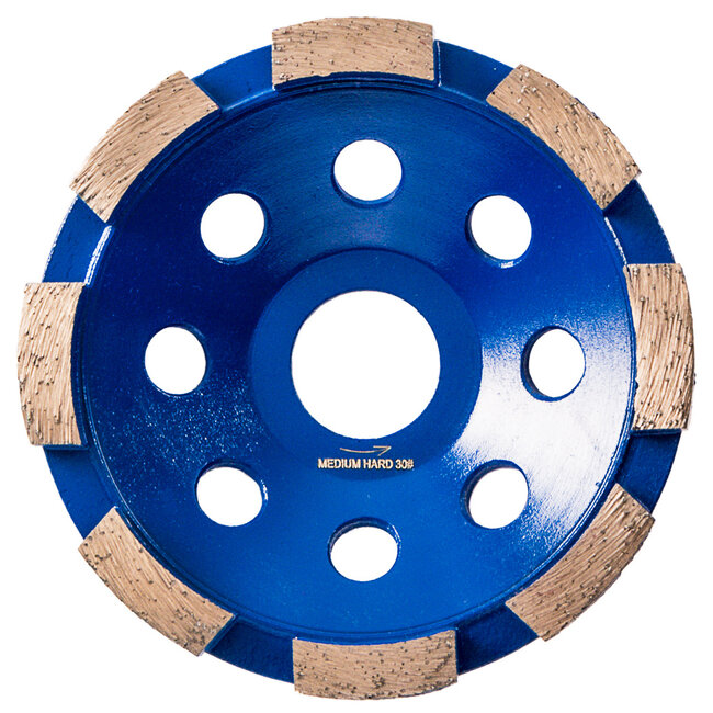 100/22,2mm Pristis komschijf 1 rij segm. Medium Blauw