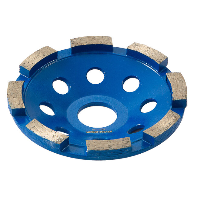 100/22,2mm Pristis komschijf 1 rij segm. Medium Blauw