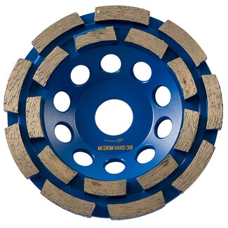 Pristis 125/22,2mm Pristis komschijf 2 rij segm. Medium Blauw