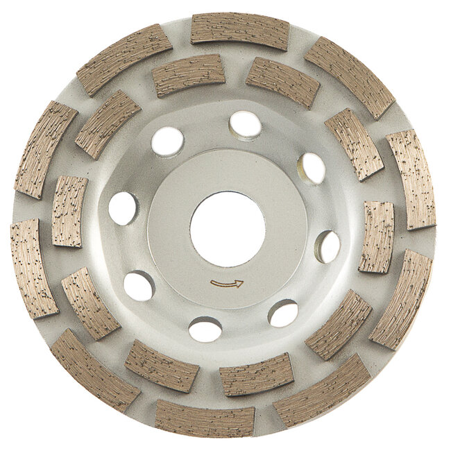 125/22,2mm Pristis komschijf 2 rij segm. ECO Medium Grijs