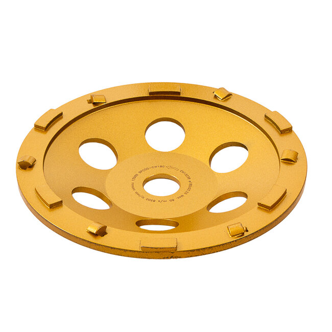 180/22,2mm DMG komschijf 6 PKD / 6 DIAM. segm. Goud