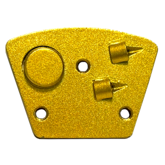 Pristis Schuurwings 2xPKD - 1xTCT DOP Blastrac 3xM6 - Goud Grof 1/4"