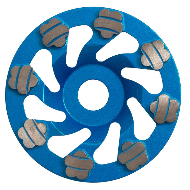 125x22,23 Pristis komschijf 8 segm 4mm BH22  met. blauw