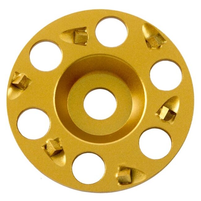 Pristis 125/22,2mm Pristis komschijf PKD segm. Puntig Agressief Goud