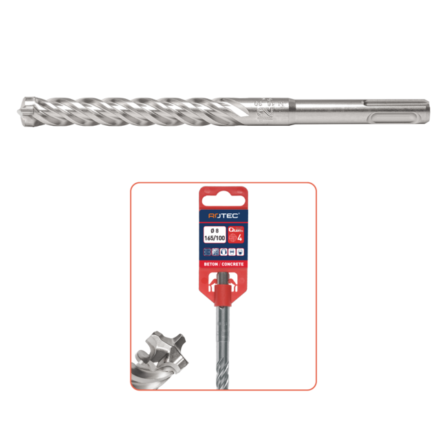 SDS+4 20x1000/950mm S4 hamerboren 4-snijder