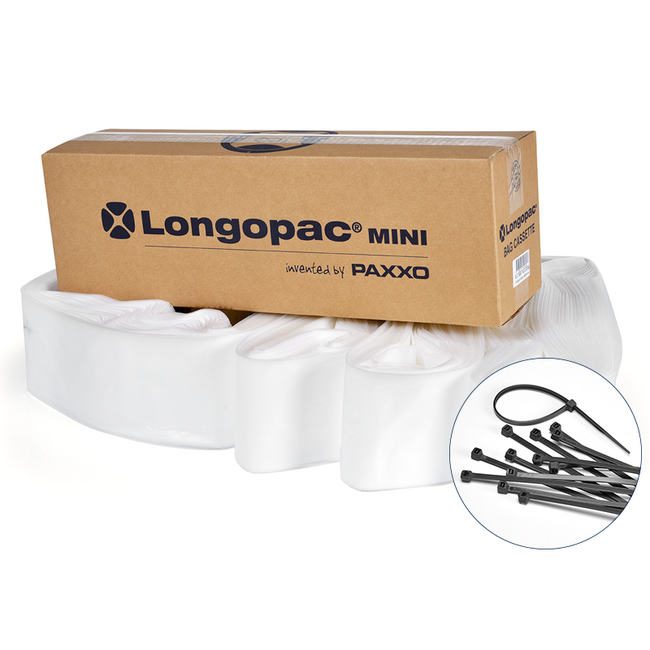 Pullman Stofzakken plastic Longopac Ssrt. 4 x 23 mtr. Clips