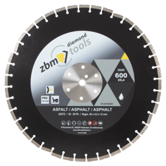 ZBM Diamondtools 600/25,4 - 4,4x12mm AS372 20-50Pk Asfalt Zwart