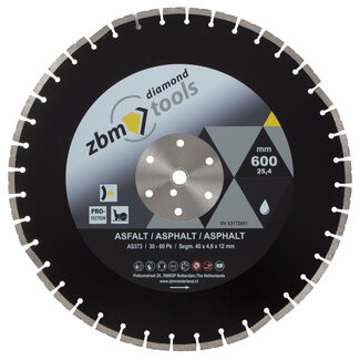 ZBM Diamondtools 600/25,4 - 4,6x12mm AS373 30-60Pk Asfalt Zwart