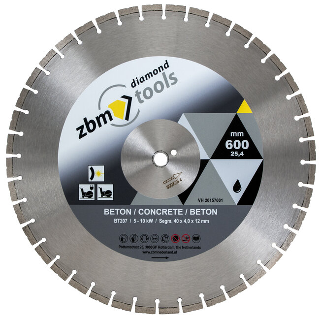 600/25,4 - 4,0x12mm BT207 5-10kW Beton Blank