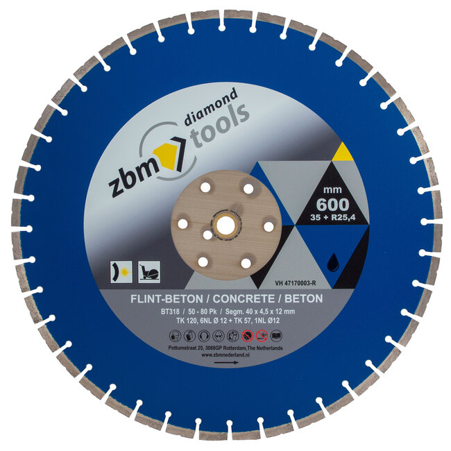 600/35R25,4 - 4,5x12mm BT318 50-80Pk Flint-Beton Blauw