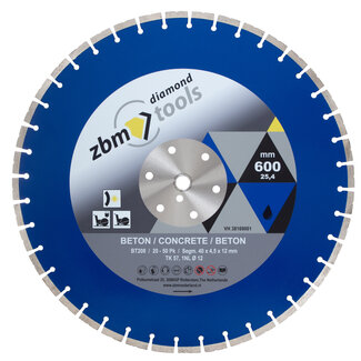 ZBM Diamondtools 600/25,4 - 4,5x12mm BT208 20-50Pk Beton Gentiaan blauw