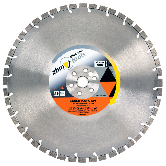 Diamantzaagblad 400/25,40 ZBM KATA-XW 3D Laser Beton - TK60 6NL M6