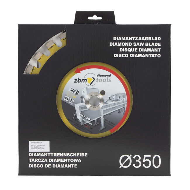 Diamantzaagblad voor extreem harde klinkers 350 x 25.4 mm