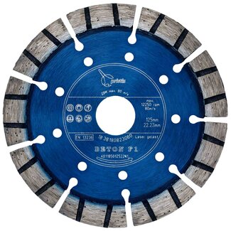 Pristis 200/22,2mm Pristis Beton F1 turbo segment metallic blauw