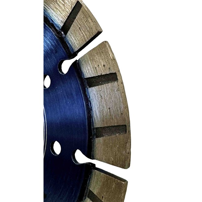 Diamantzaagblad 125/22,2mm Pristis Beton F1 turbo segment metallic blauw