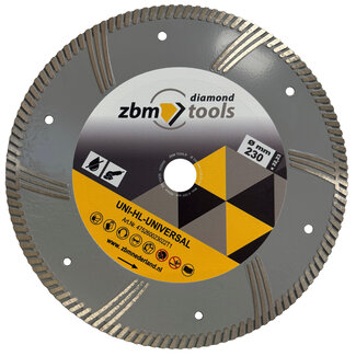 ZBM Diamondtools 230/22.23mm ZBM Sleuvenfreesblad Uni-HL-Universal ZBM Diamondtools 230/22.23mm ZBM Sleuvenfreesblad Uni-HL-Universal