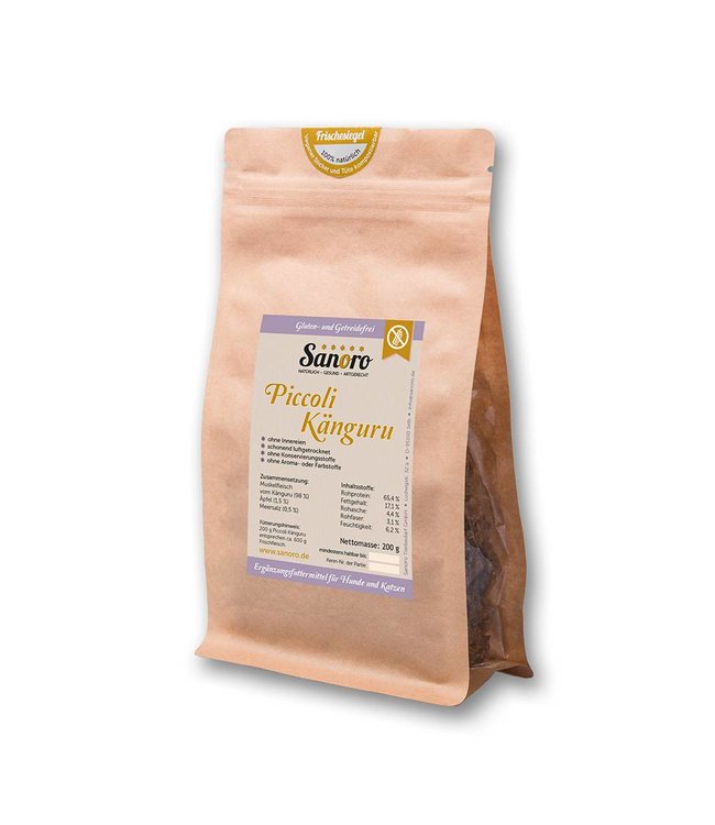 Luftgetrocknete Piccolis aus Fleisch vom Känguru (200g)