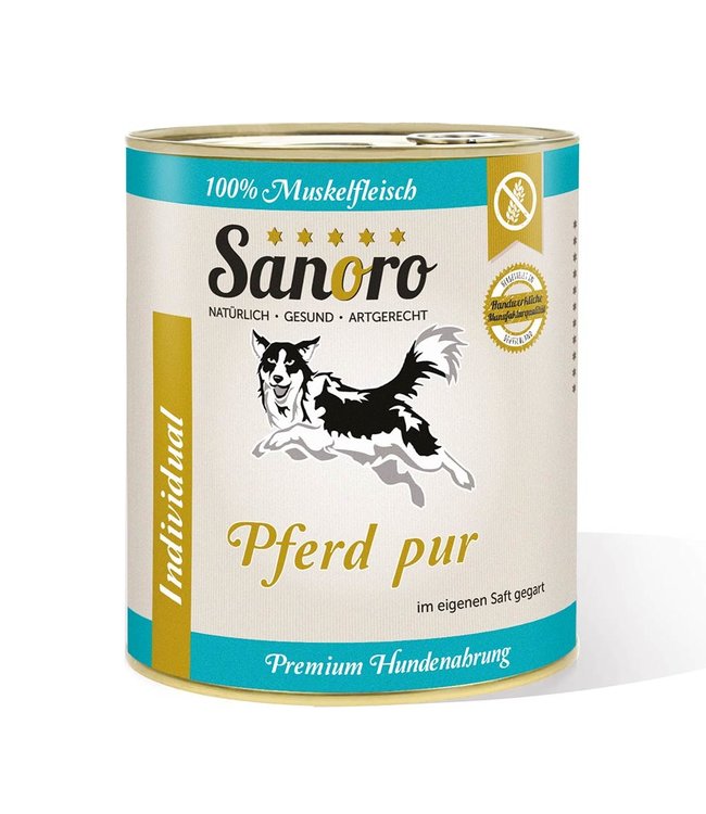 Pures Muskelfleisch vom Pferd, Zutaten in Lebensmittelqualität, salzfrei