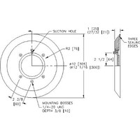 Ventouse de remplacement 305mm pour div. Powr-Grips