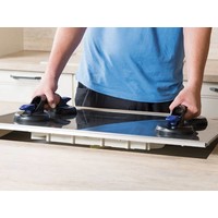 Ventouse blue line, 2 têtes BO 602.10BL, en plastique avec affichage du vide