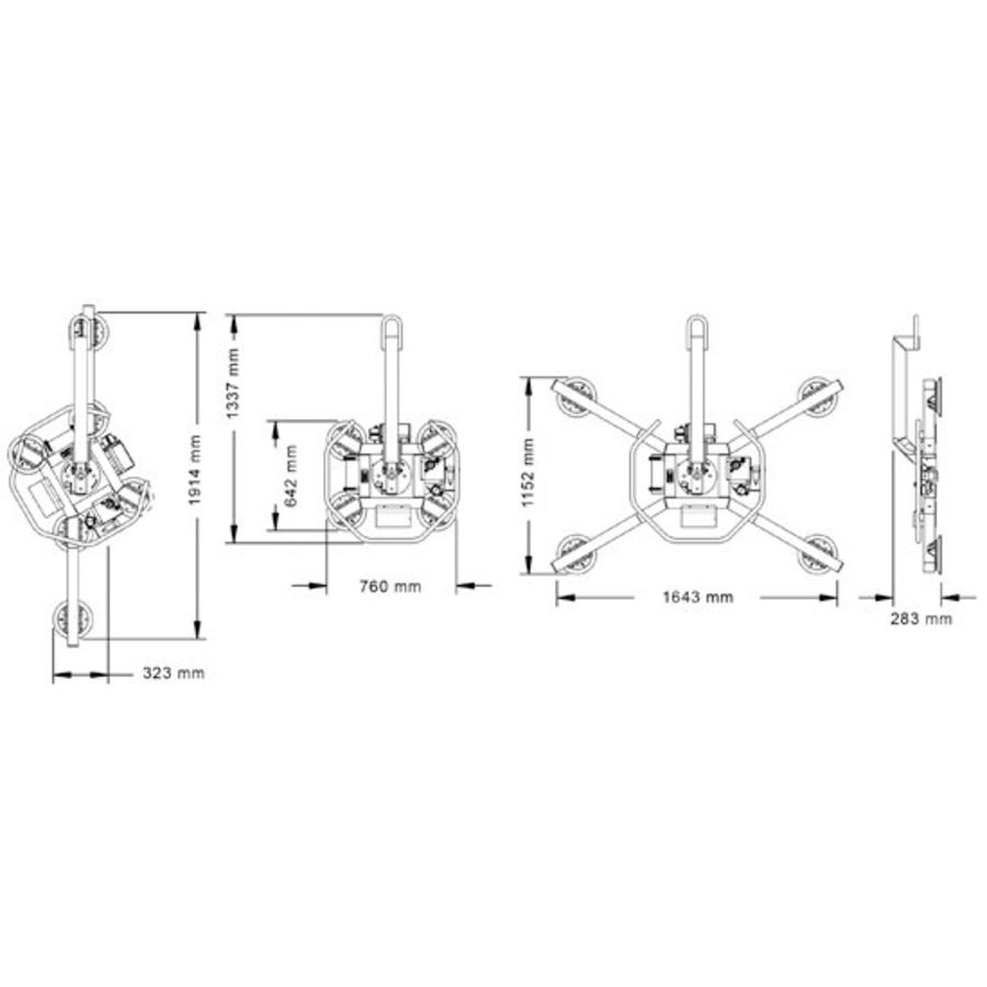 Palonnier MRT411LDC, charge portante 320 kg.