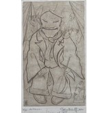 Cor de Wolff, dry point etching of a clown