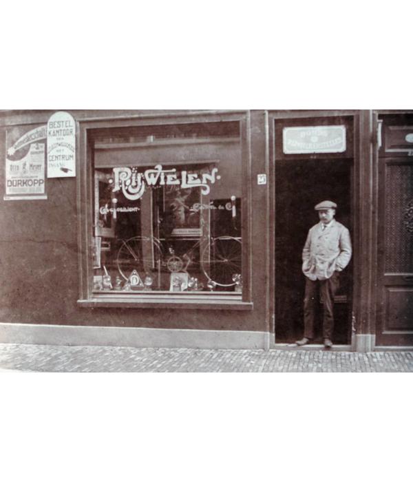 Vintage Photograph, bicycle repair