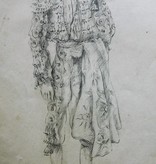 Pencil drawing, depicting Manolete, famous bull fighter by Willem Wagenaar