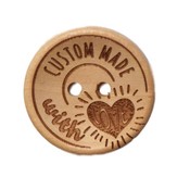 Houten knoop - Custom made with love - 20 mm