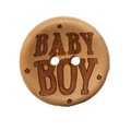 Houten knoop - Baby boy - 20 mm