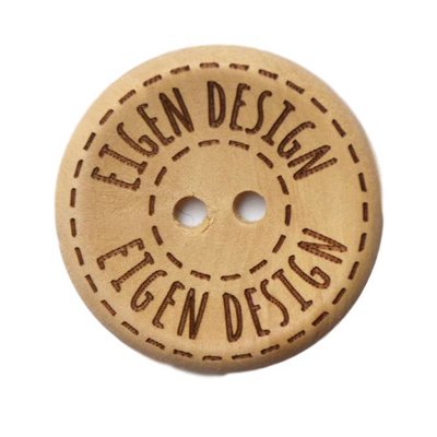 Houten knoop - Eigen design - 20 mm