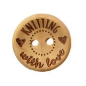 Houten knoop - Knitting with love - 20 mm