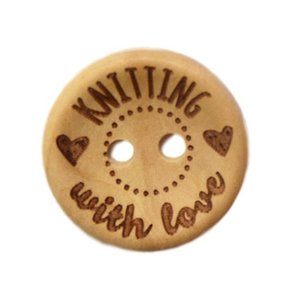 Houten knoop - Knitting with love - 20 mm