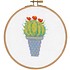 Vervaco Borduurpakket met ring cactus met rode bloem