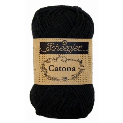 Scheepjes Catona 10 gram - 110 - Jet Black