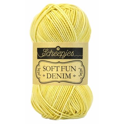 Scheepjes Softfun denim 518 - geel