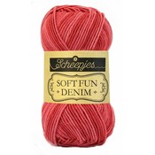 Scheepjes Softfun denim 514 - donkerrood