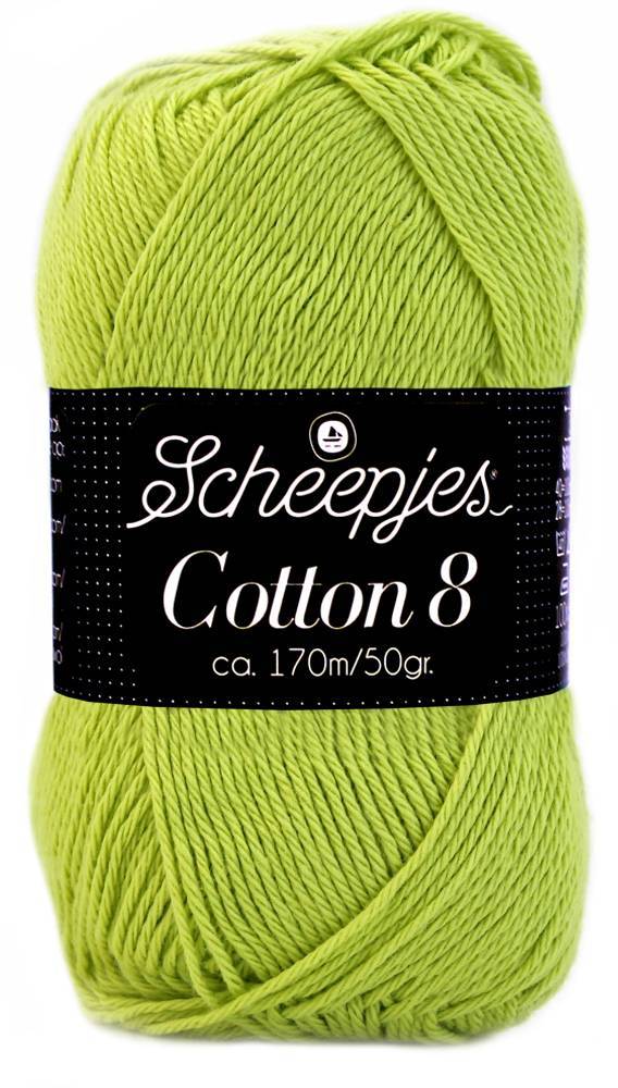 Scheepjes Cotton 8 642 lichtgroen Wolmagazijn
