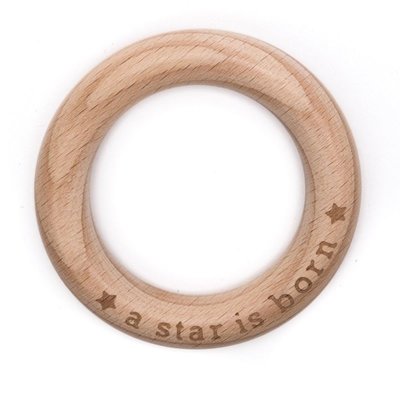 Durable Bijtring hout "A star is born"