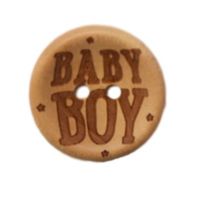 Houten knoop - Baby boy - 20 mm