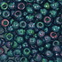 Toho Glaskralen rond 8-0 blauw/groen/paars (321)