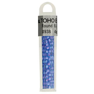 Toho Glaskralen rond 8-0 blauw/paars (938)