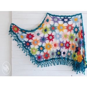 Durable Haakpakket: Colourful Cosy Flower Shawl