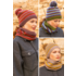 Katia Breipakket: Nekwarmer & Muts Merino Aran Geel