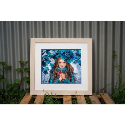 Lanarte Borduurpakket Blue Flowers Girl