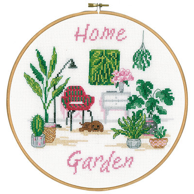 Vervaco Borduurpakket met ring Home Garden