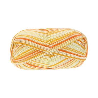 Lana Grossa Meilenweit 100G Fun - 4434 - Crème/Oranje/Geel